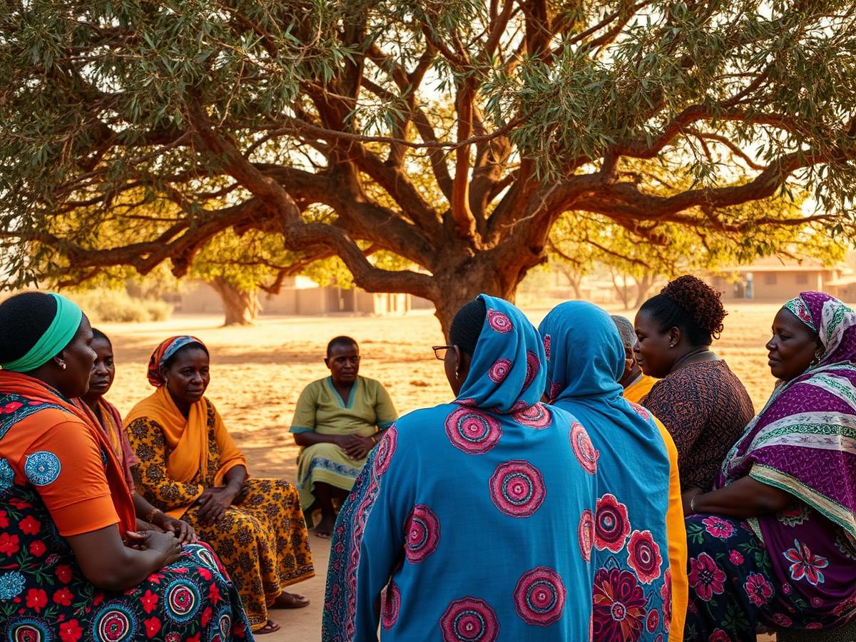 Cercle de femmes au Tchad